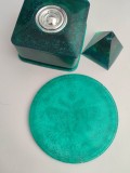 Boîte en orgonite pour ranger pierres semi-précieuses, runes et bijoux magiques - Green magic