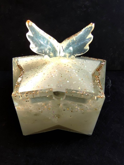 Caixa de orgonite mágica para limpeza da pedra do oráculo de adivinhação definida por Azara Rose - Angel Magic