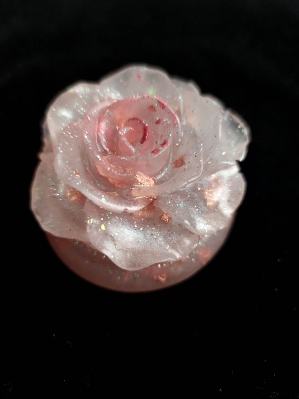 Magical orgonite box for jewelry or decorating your altar - Rose of Love
