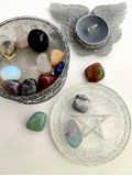 Caja de orgonita para limpieza energética de herramientas de adivinación, piedras semipreciosas y joyas - Pentagram Protection