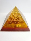 Suuri orgonipyramidi rahan ja vaurauden houkuttelemiseksi - "Gold Energy" - XXXL