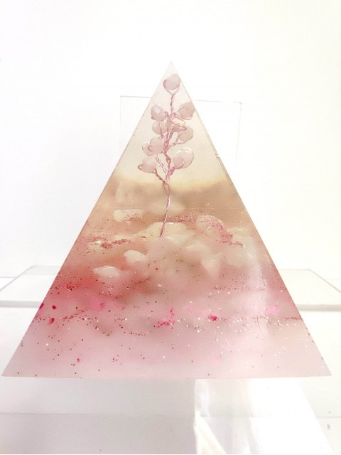 Pyramid orgonite for attracting love - "Tree of Love" - XL