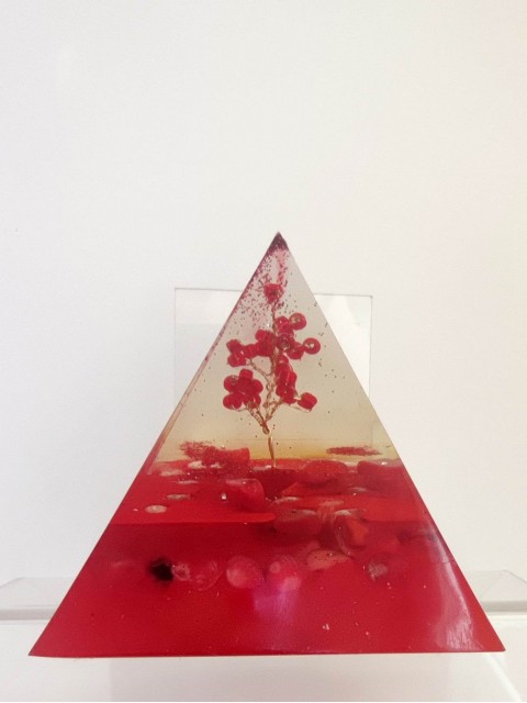 Orgone pyramid for attracting love and passion - "Tree of Passion" - XL