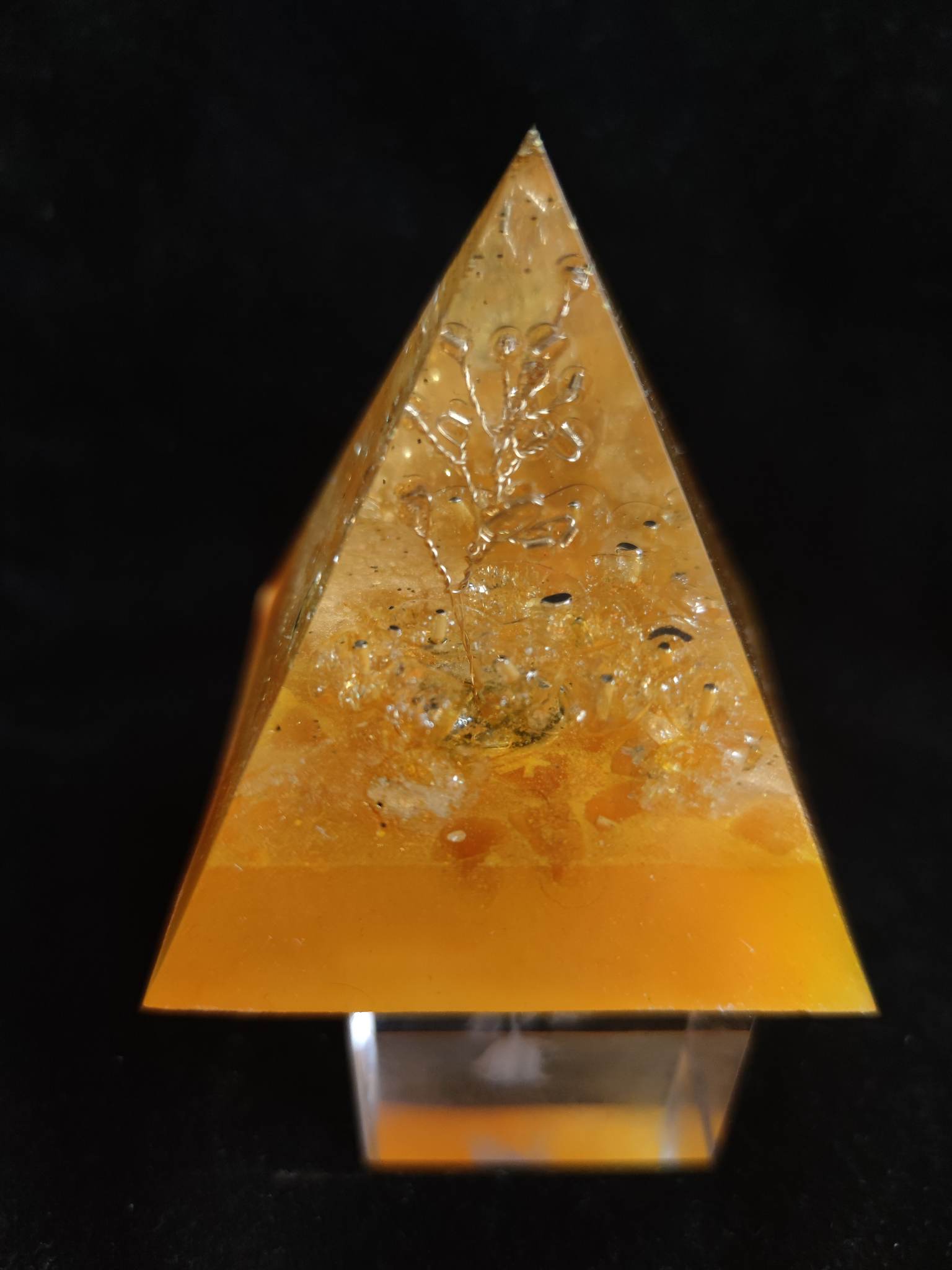 Orgone pyramid for attracting success, energy, and health - "Tree of Success" - XL