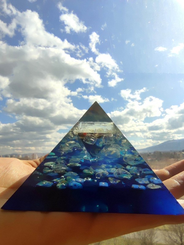 Large orgone pyramid for protection and harmony - "As Above, So Below" - XXXL