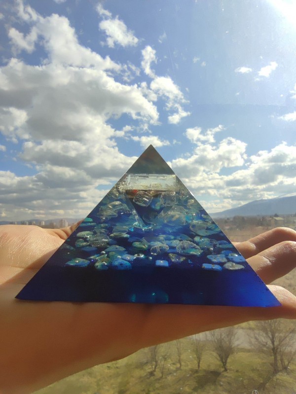 Large orgone pyramid for protection and harmony - "As Above, So Below" - XXXL