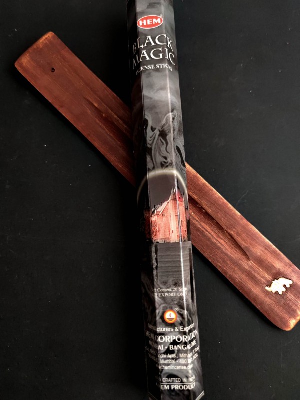 Incense sticks with incense stick holder set for black magic rituals - Black Magic