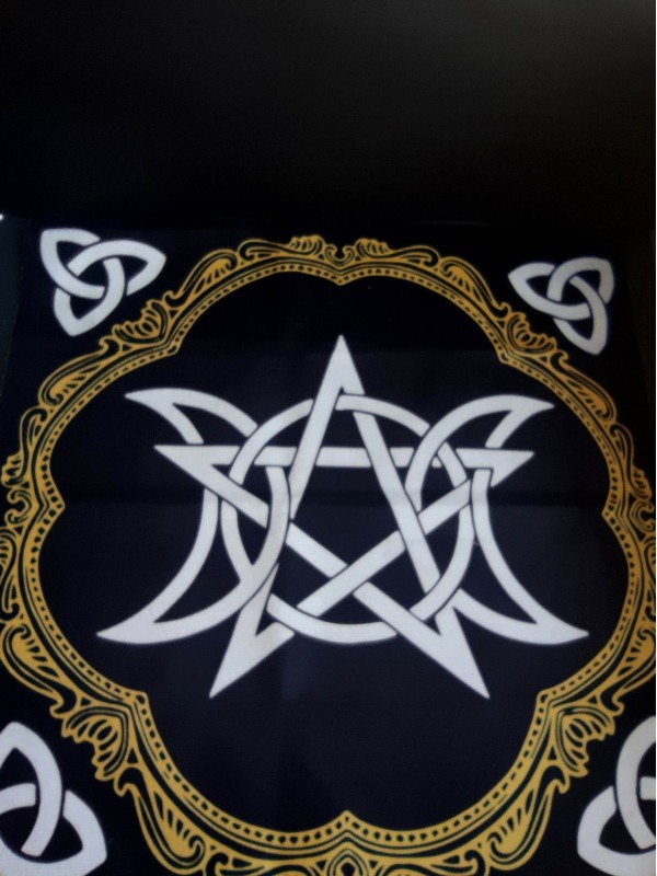 Paño de altar - Almohadilla de adivinación Wicca