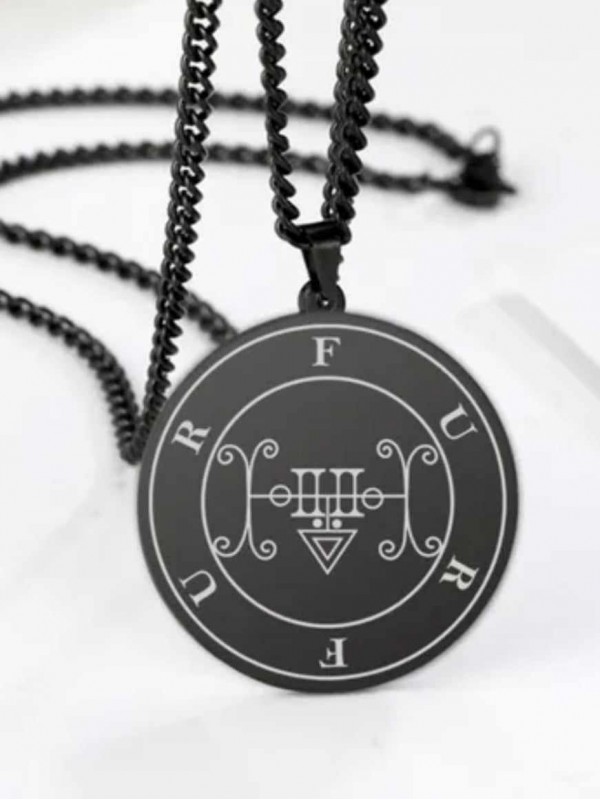Pendant with sigil for summoning the demon Furfur - to make someone love you