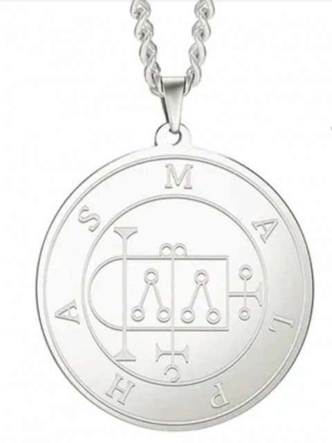 Pendant with sigil for summoning the demon Malphas - to overcome enemies and have an easy life