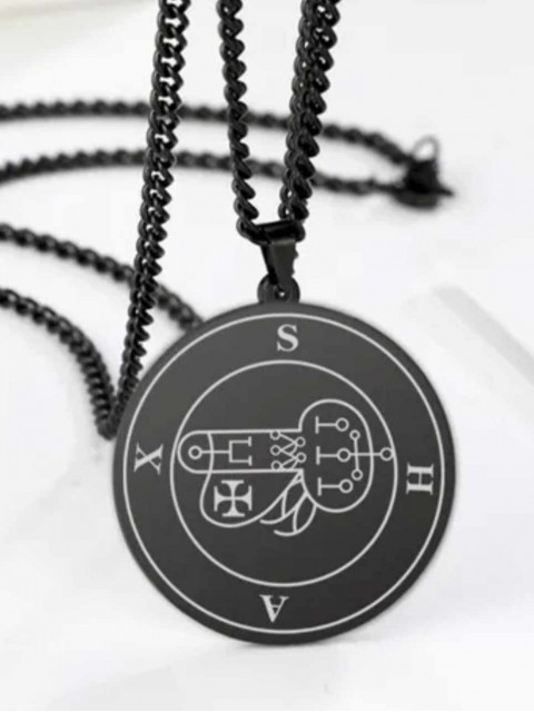 Pendant with sigil for summoning the demon Shax - for answers to all questions