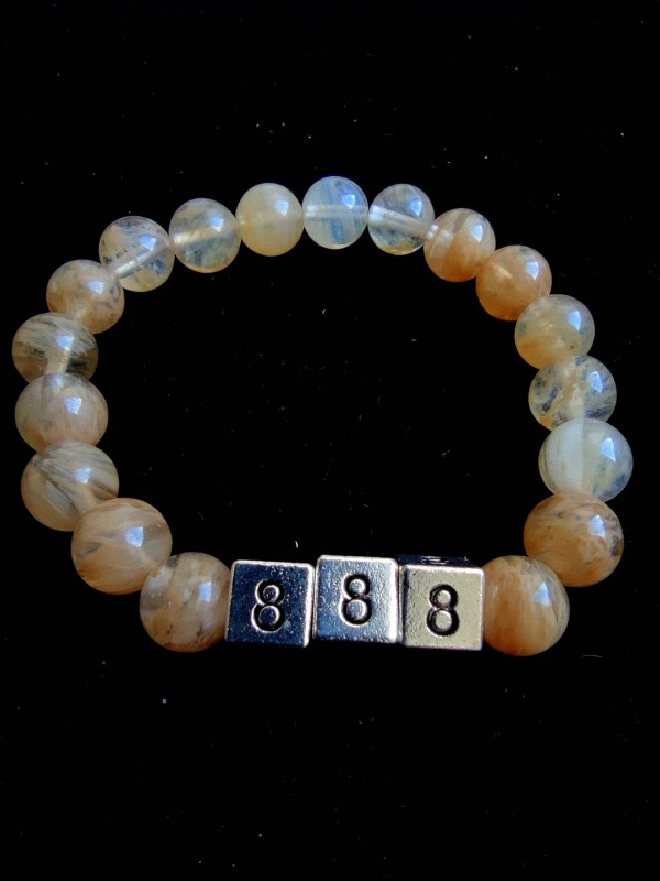 Bracelet with angel number 888 and citrine for money and luck