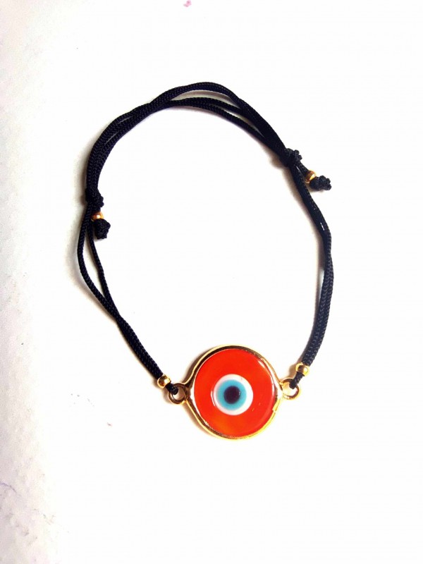 Bracelet with orange-colored Nazar for replenishing your energy and protection from bad energy