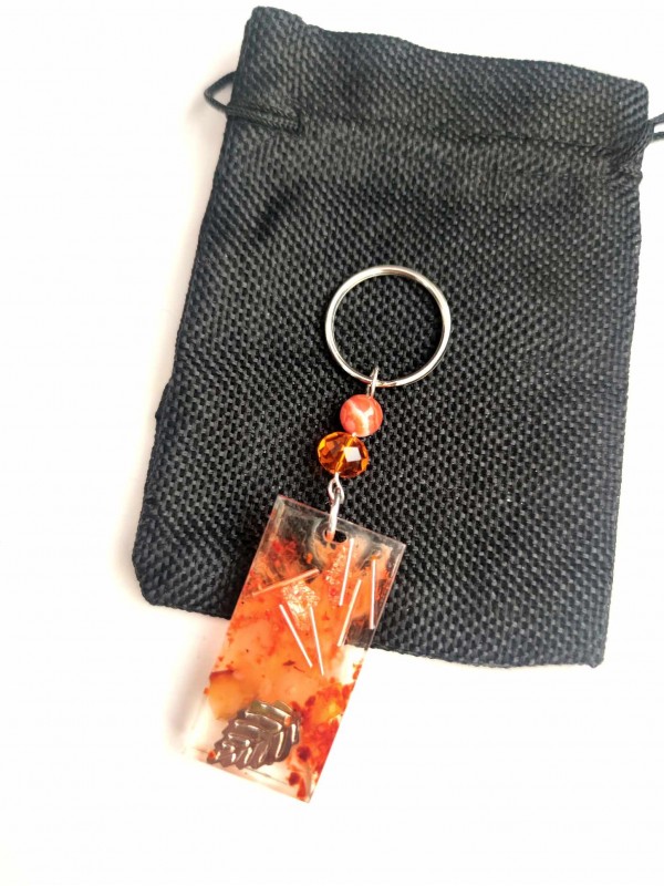Good luck amulet for Aries zodiac sign - orgonite keychain