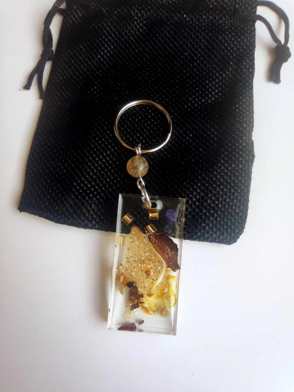 Good luck amulet for Leo zodiac sign - orgonite keychain