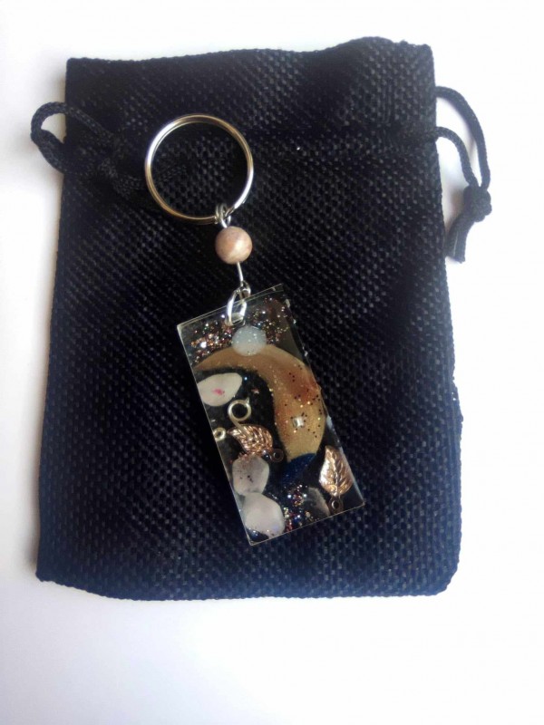 Good luck amulet for Taurus zodiac sign - orgonite keychain