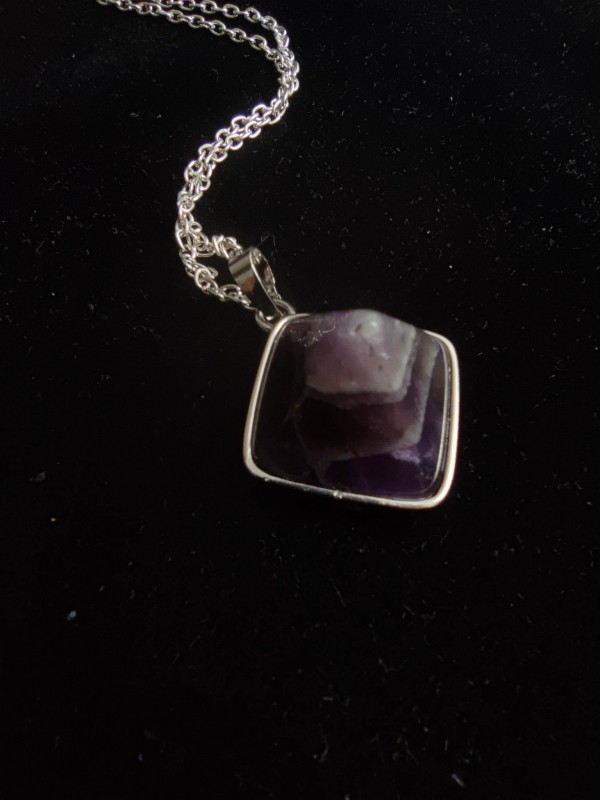 Talisman for luck and love - pyramid necklace with amethyst