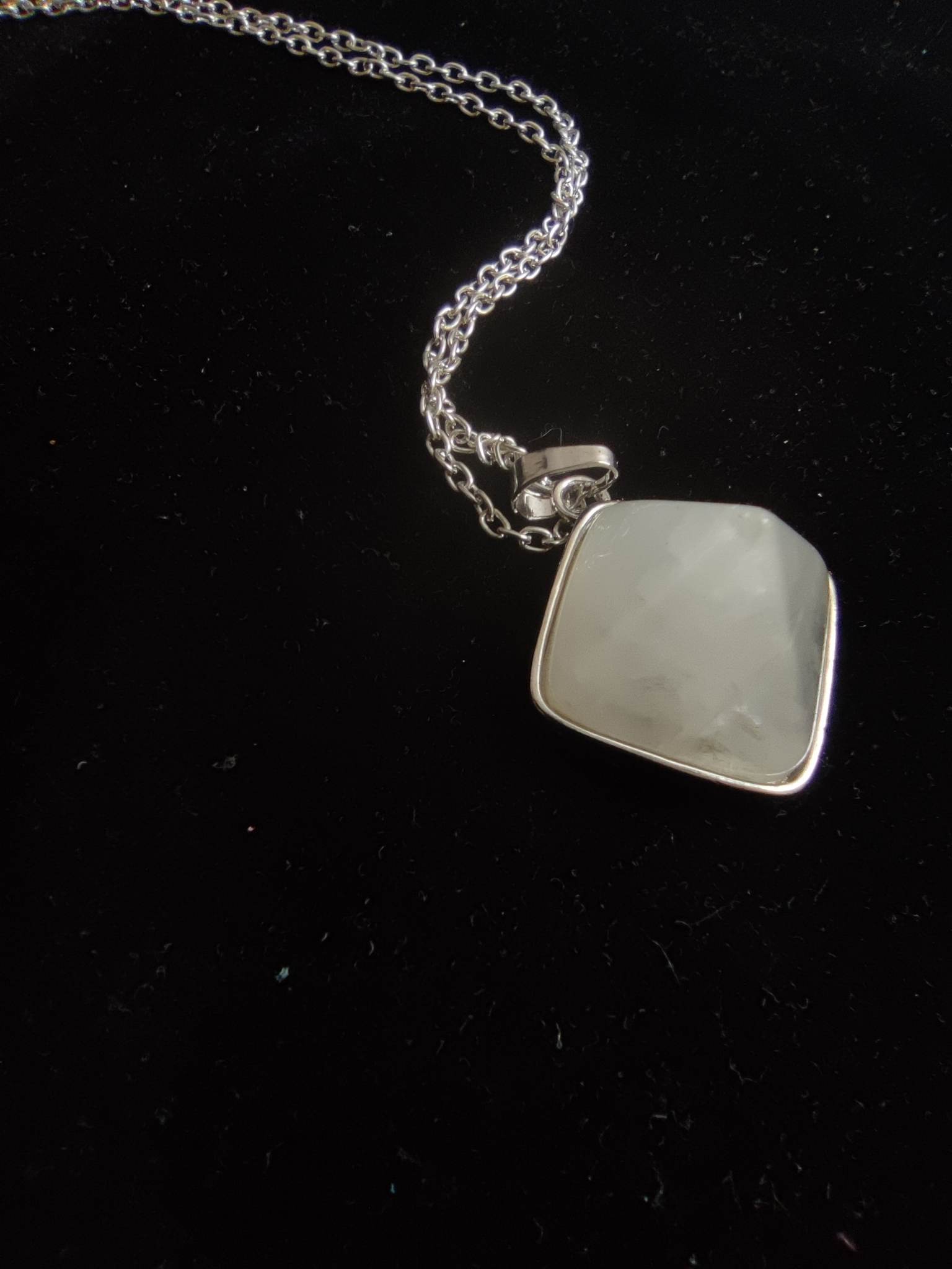 Magical necklace - talisman for luck and purifying energy - quartz pyramid