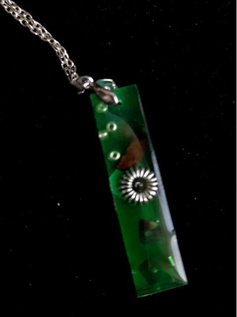 Good luck talisman for Pisces zodiac sign - orgonite pendant