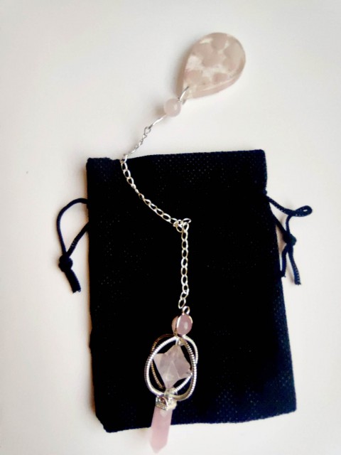 Orgonite pendulum for divination for love with rose quartz