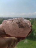 Big natural rose quartz stone for attracting love and harmony