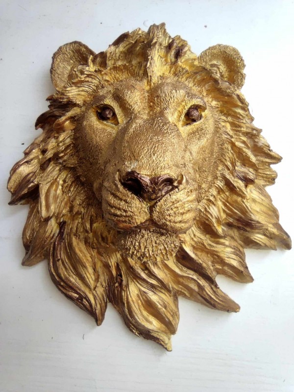 Cadeau voor het sterrenbeeld Leeuw - leeuwenkop wanddecoratie