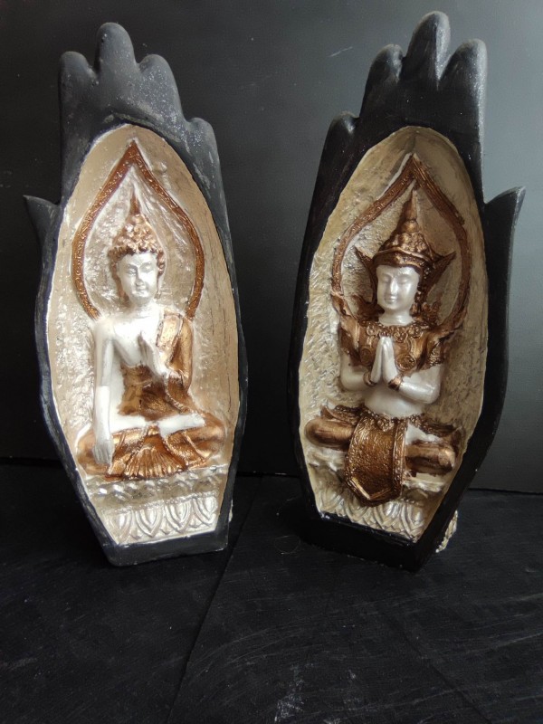 Set of 2 sculptures - Buddha blessings