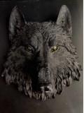 Ulvehoved vægdekoration - Ulve totem dyr