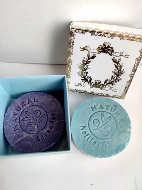 Natural spa soaps set for rejuvenation and relaxation - lavender and nettle